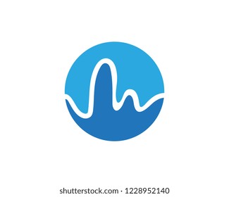 Sound waves vector illustration design template