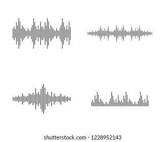 Sound waves vector illustration design template
