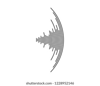 Sound waves vector illustration design template