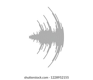 Sound waves vector illustration design template