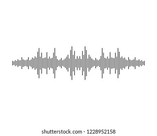 Sound waves vector illustration design template