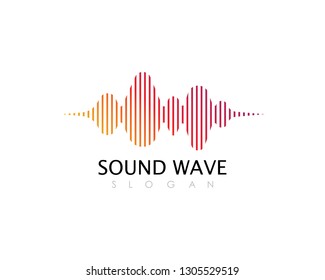 Sound waves vector illustration design 