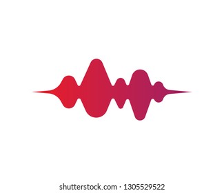 Sound waves vector illustration design 