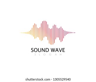 Sound waves vector illustration design 