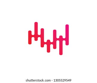 Sound waves vector illustration design 