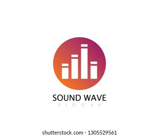 Sound waves vector illustration design 