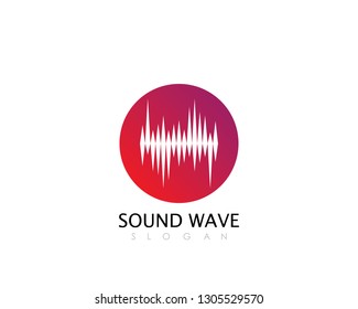 Sound waves vector illustration design 