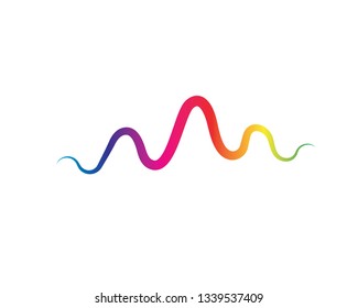 Sound waves vector illustration design template