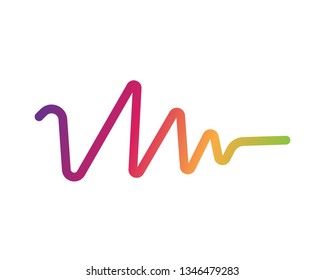 Sound waves vector illustration design template