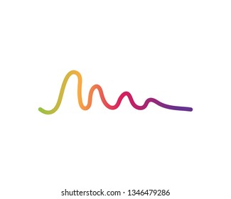 Colorful Wave Design Vector Template Illustration Stock Vector (Royalty ...