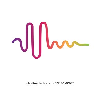 Sound waves vector illustration design template