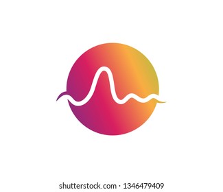 Sound waves vector illustration design template