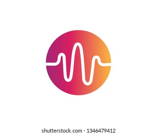 Sound waves vector illustration design template