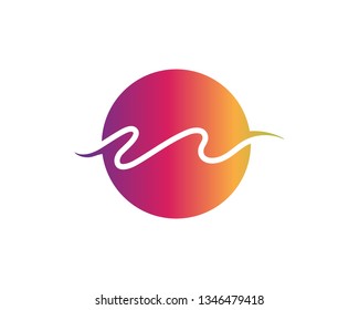 Sound waves vector illustration design template