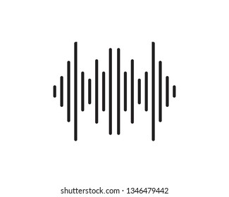 Sound waves vector illustration design template