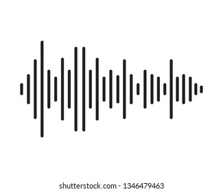 Sound waves vector illustration design template