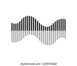 Sound waves vector illustration design template