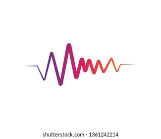Sound waves vector illustration design template