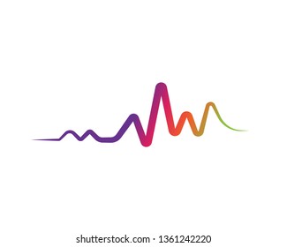 Sound waves vector illustration design template