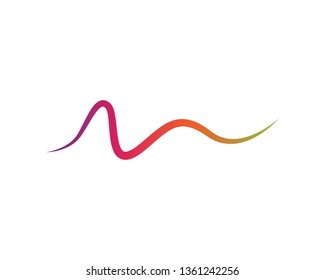 Sound waves vector illustration design template