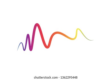 Sound waves vector illustration design template
