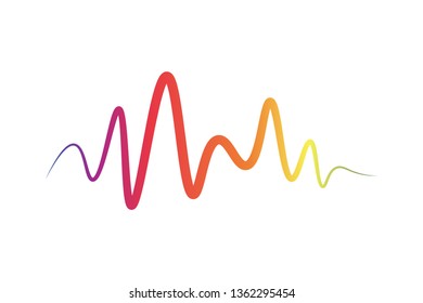 Sound waves vector illustration design template