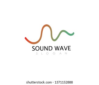 Sound waves vector illustration design 