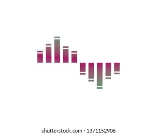 Sound waves vector illustration design 