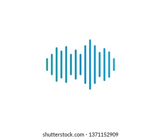 Sound waves vector illustration design 