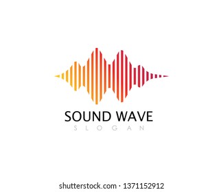 Sound waves vector illustration design 