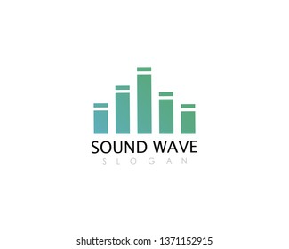 Sound waves vector illustration design 