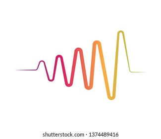 Sound waves vector illustration design template