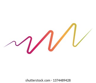 Sound waves vector illustration design template