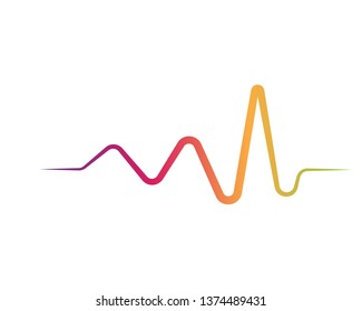 Sound waves vector illustration design template