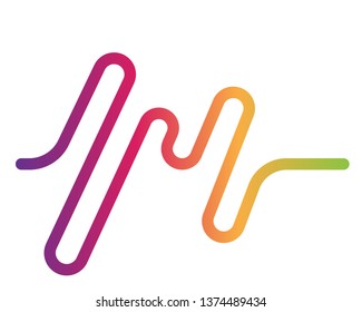 Sound waves vector illustration design template