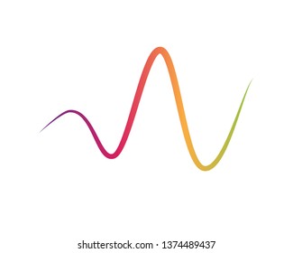 Sound waves vector illustration design template