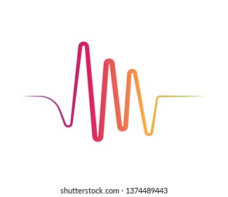 Sound waves vector illustration design template