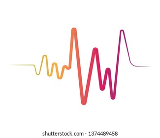 Sound waves vector illustration design template