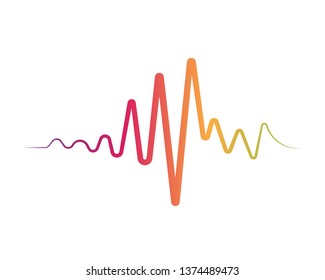 Sound waves vector illustration design template