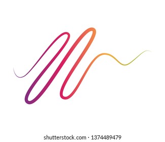 Sound waves vector illustration design template