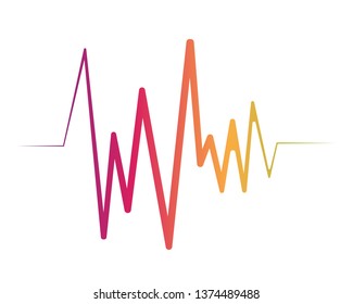 Sound waves vector illustration design template