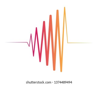 Sound waves vector illustration design template