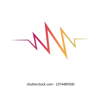 Sound waves vector illustration design template