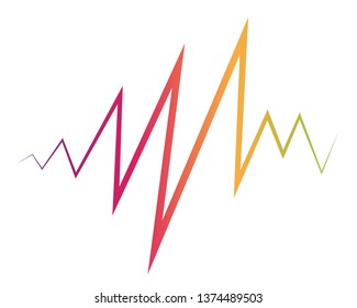 Sound waves vector illustration design template