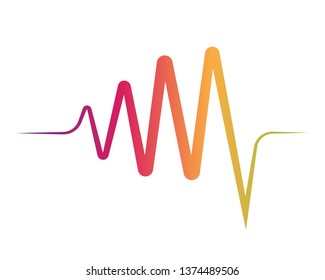 Sound waves vector illustration design template