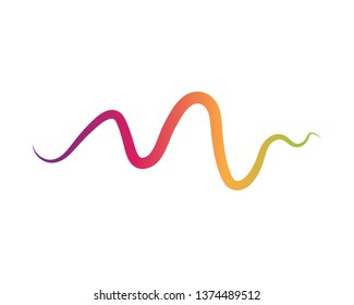 Sound waves vector illustration design template