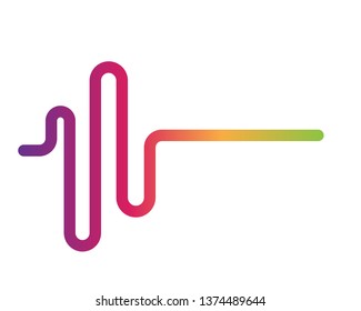Sound waves vector illustration design template