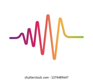 Sound waves vector illustration design template