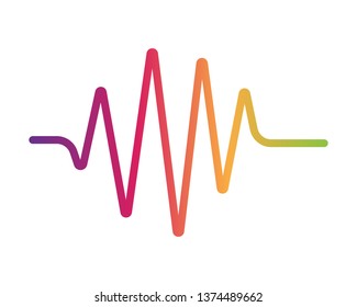Sound waves vector illustration design template