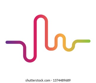 Sound waves vector illustration design template